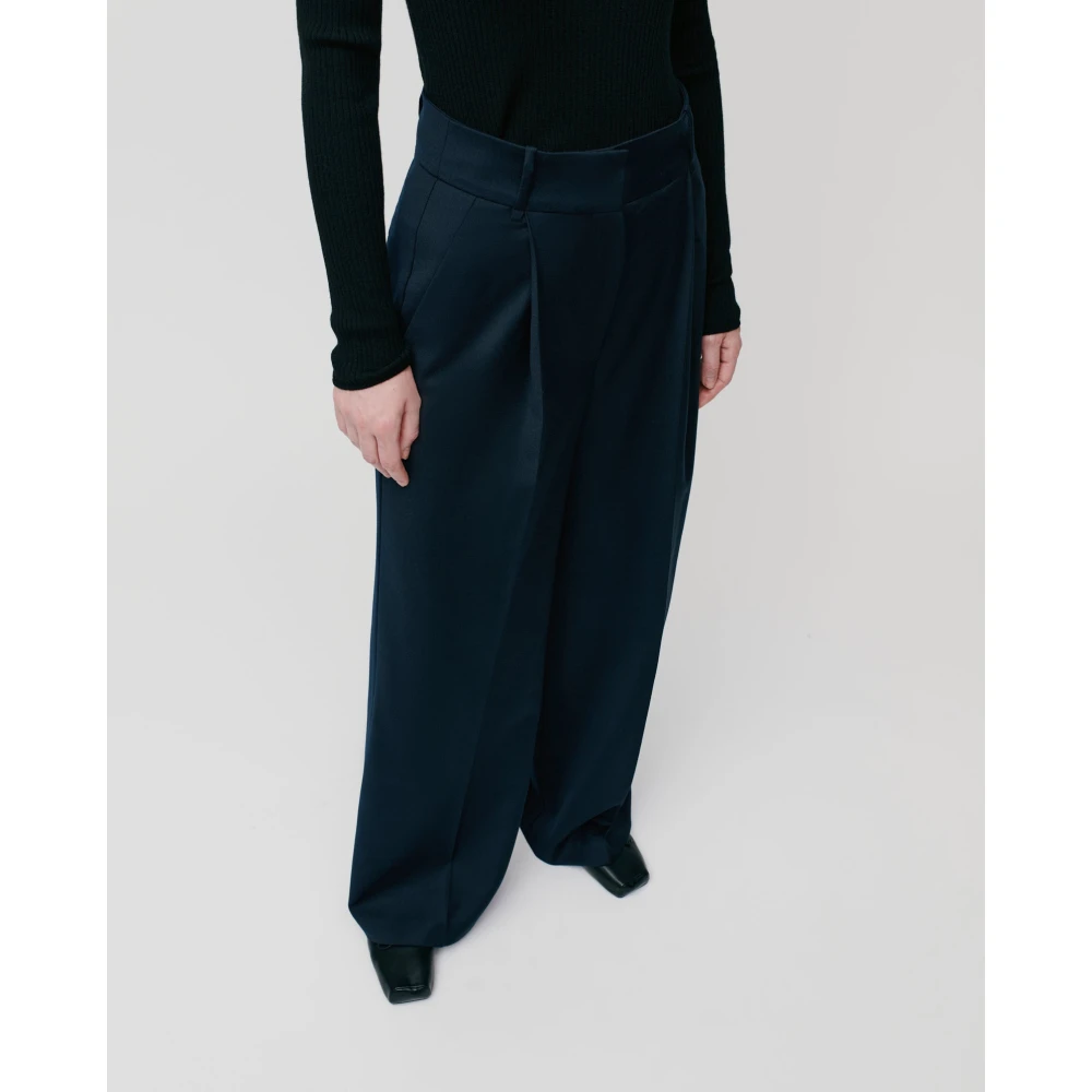 IVY OAK Dubbelrijige boxy blazer in donkerblauw Blue Dames