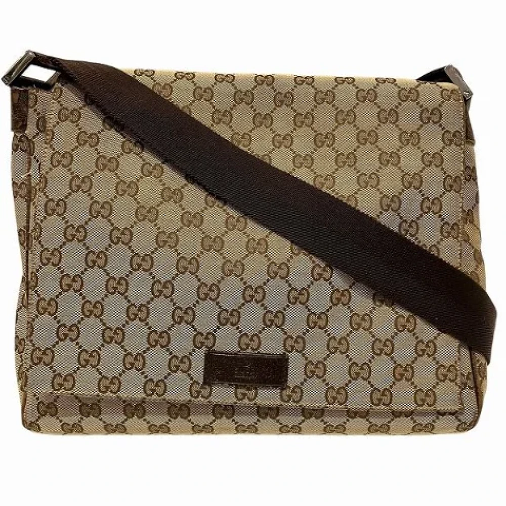 Gucci Vintage Pre-owned Canvas crossbody-bags Brown Dames