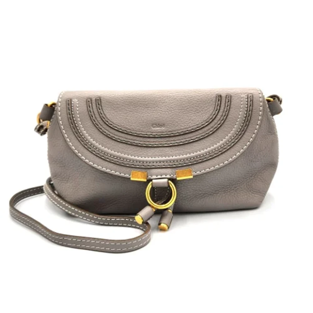 Chloé Pre-owned Leather shoulder-bags Gray Dames