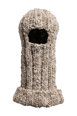 Lyxig Stickad Balaclava Vintermössa