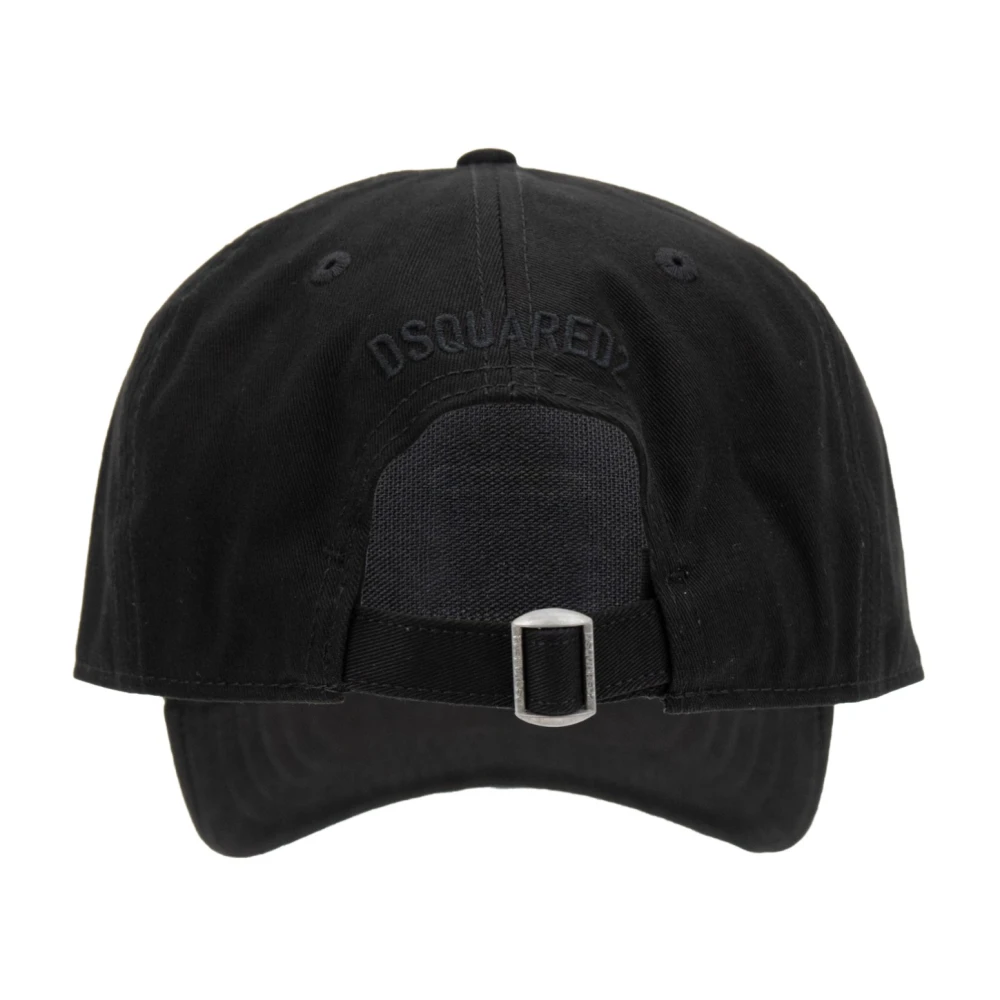 Dsquared2 Relief Lettering Baseball Cap Fibbia Black Unisex