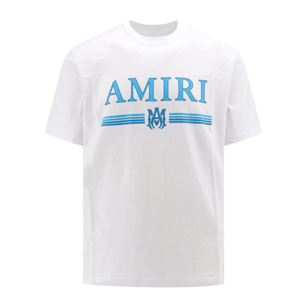 Amiri Contrasterend Logo Print Katoenen T-Shirt White Heren