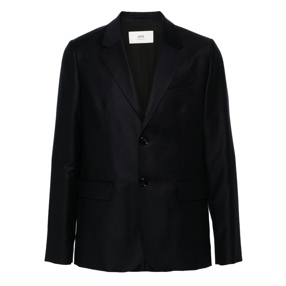 Ami Paris Wollen Blazer Blue Heren