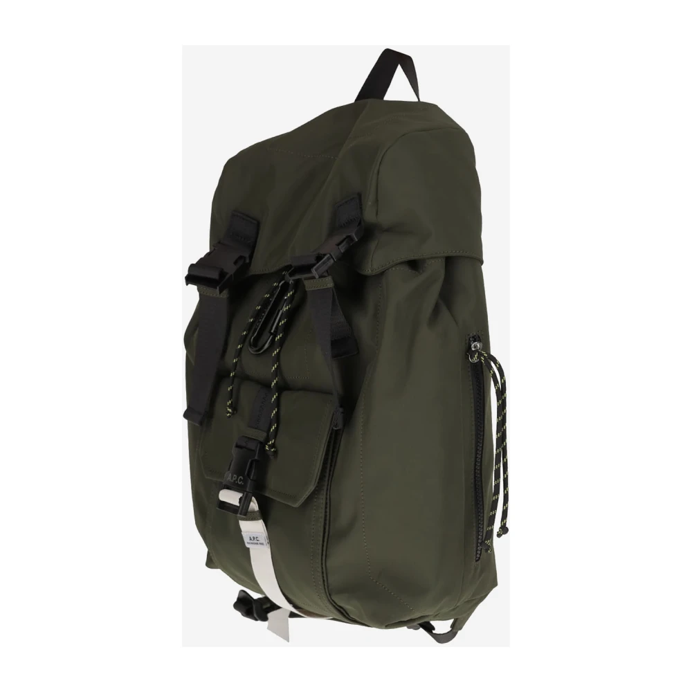 A.p.c. Nylon Wandelrugzak met Voorvak Green Heren