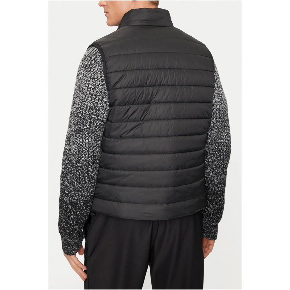 Hugo Boss Blauwe mouwloze gewatteerde jas Black Heren