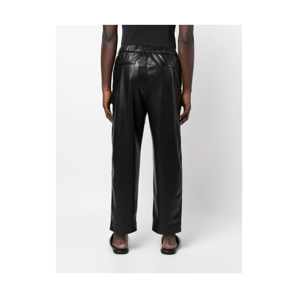 Nanushka Zwarte Trekkoordbroek Mode Black Heren