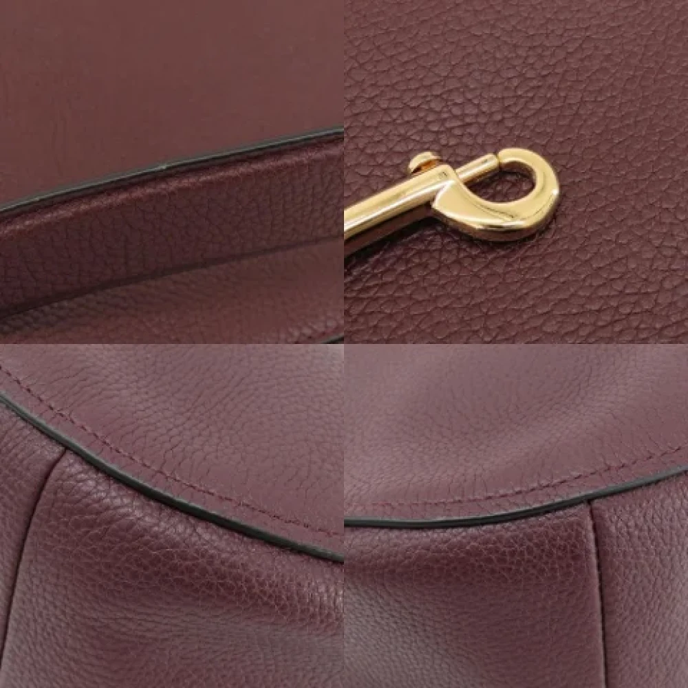 Coach Pre-owned Leather shoulder-bags Purple Dames