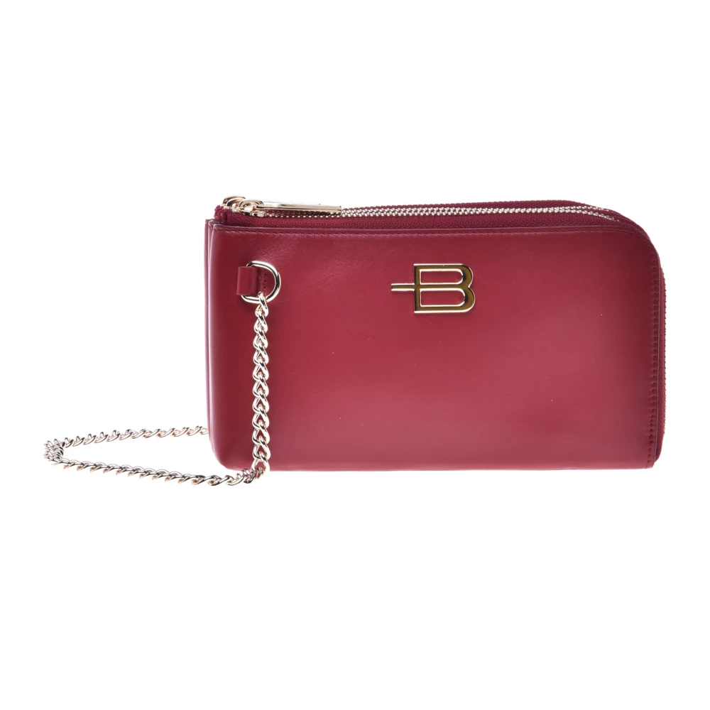 Baldinini Red calfskin wallet Pink Dames