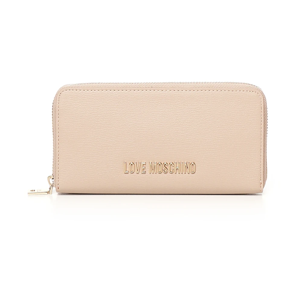 Love Moschino Roze Portemonnee met Verguld Logo Pink Dames