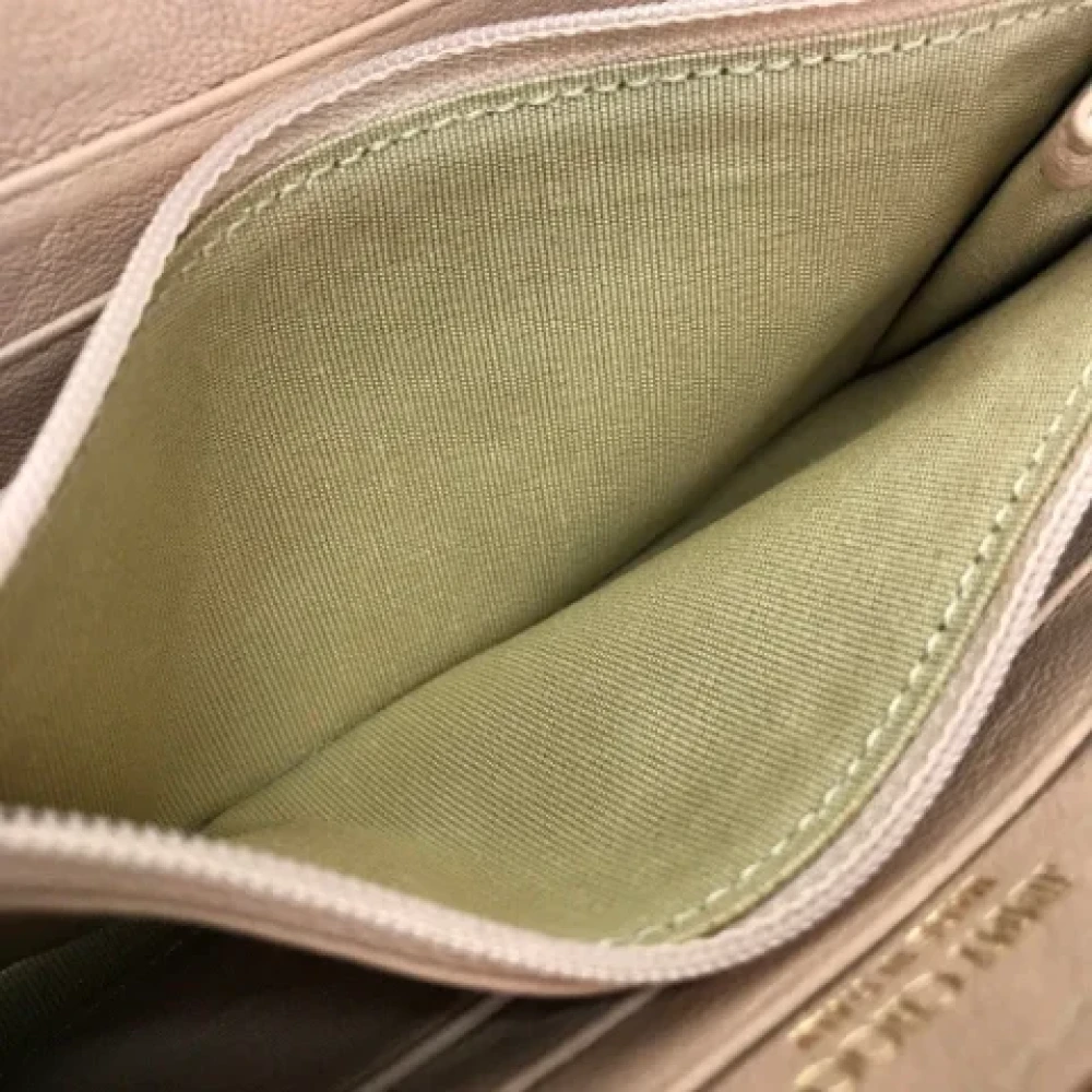 Jimmy Choo Pre-owned Leather wallets Beige Dames