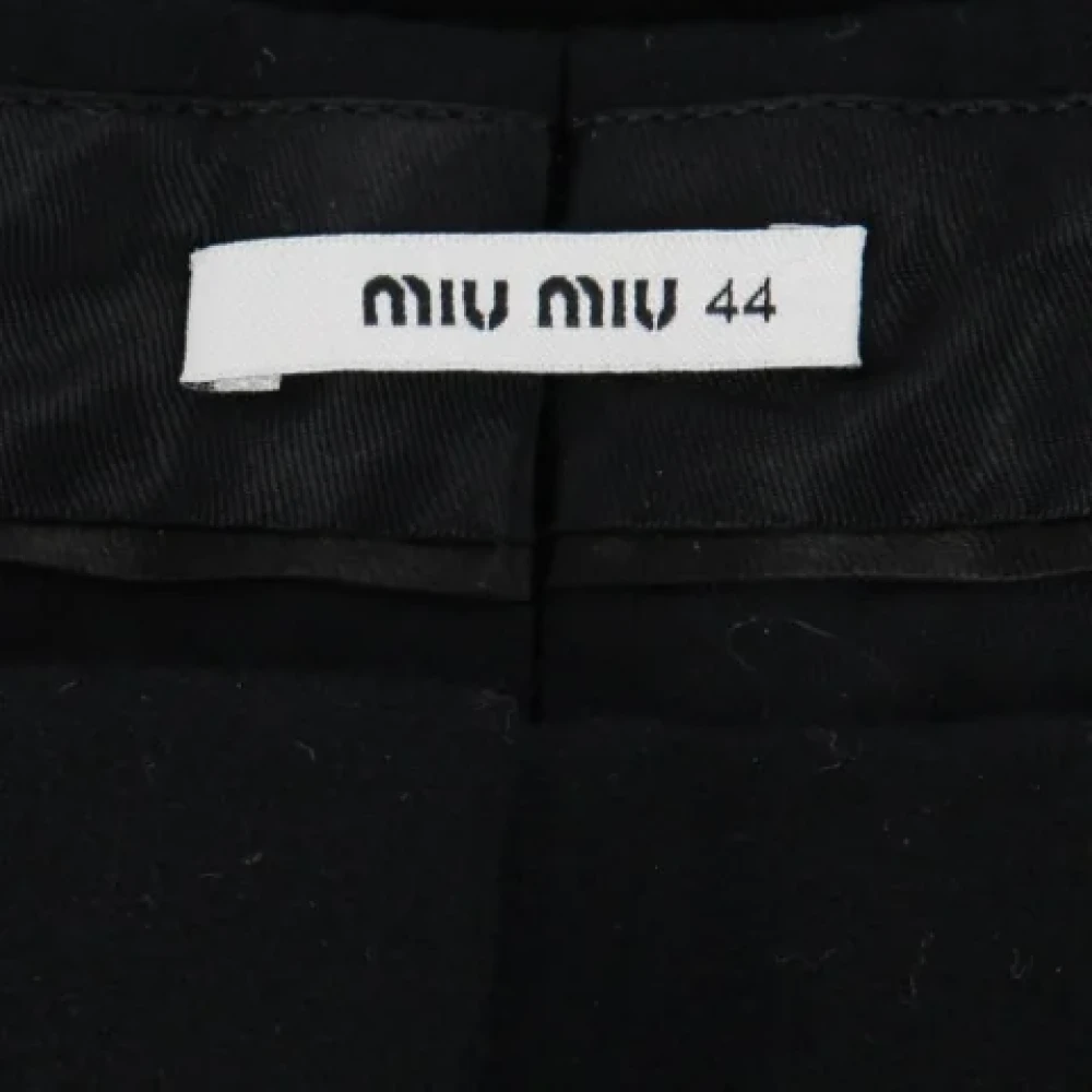 Miu Pre-owned Wool bottoms Black Dames