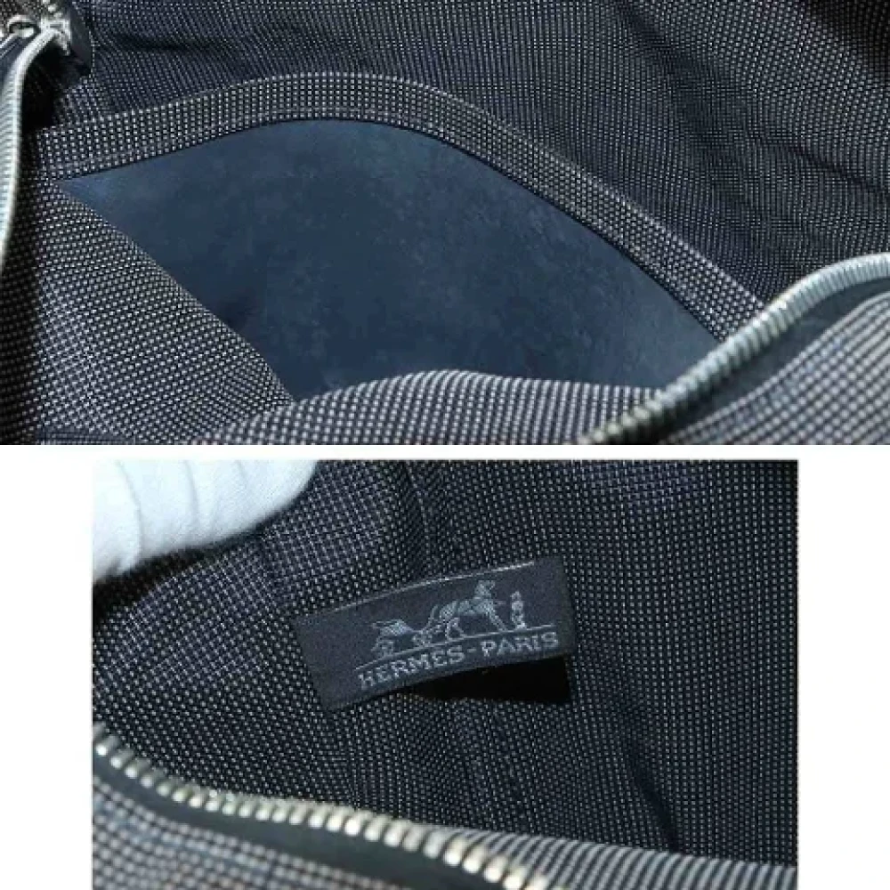 Hermès Vintage Pre-owned Cotton backpacks Gray Dames