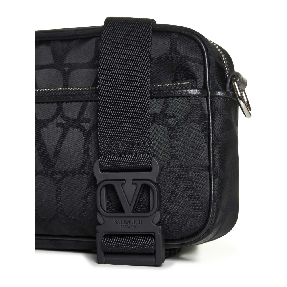Valentino Garavani Zwarte Crossbody Tas Toile Iconographe Black Heren