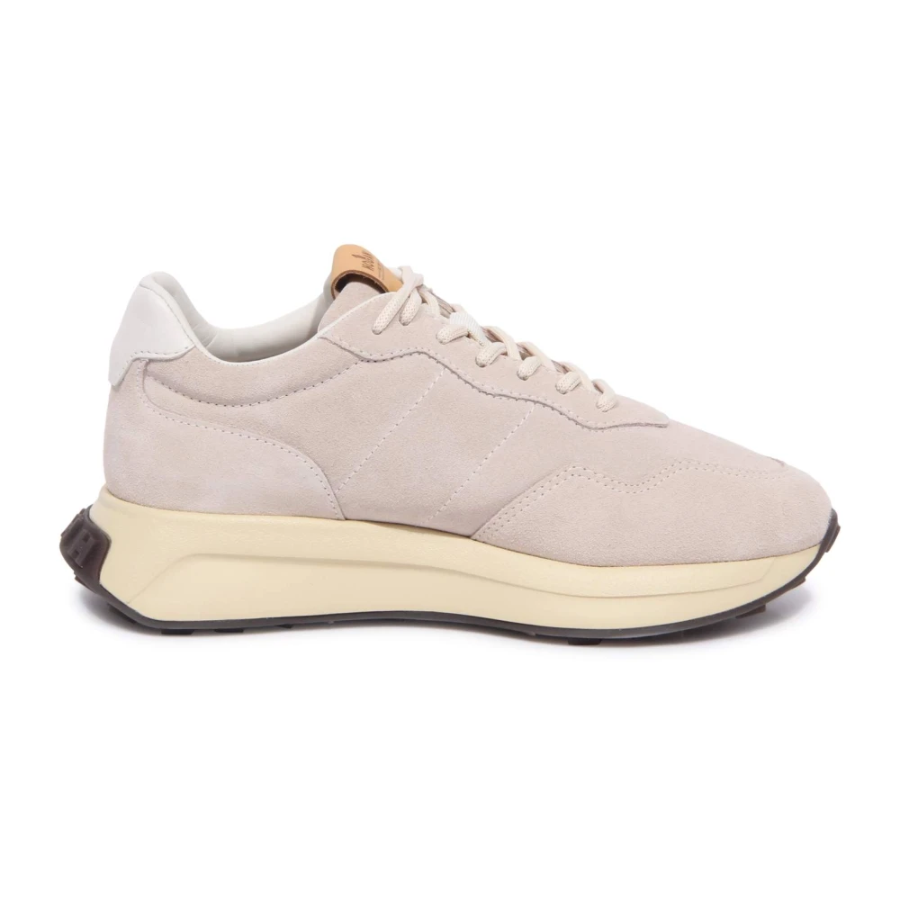 Hogan Women's Beige Sneakers, 7 Uk, Italian Lace-Up Shoes With Memory Foam