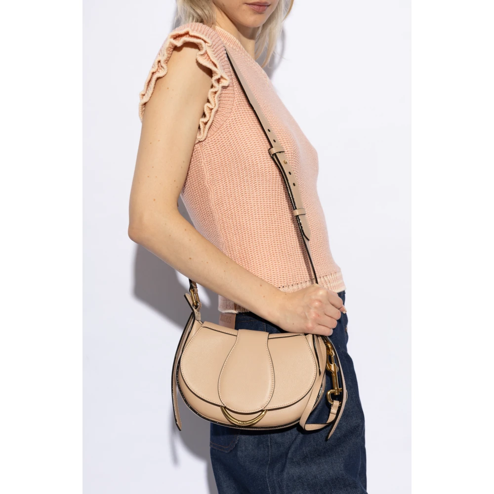 Chloé Schoudertas Ride Klein Beige Dames
