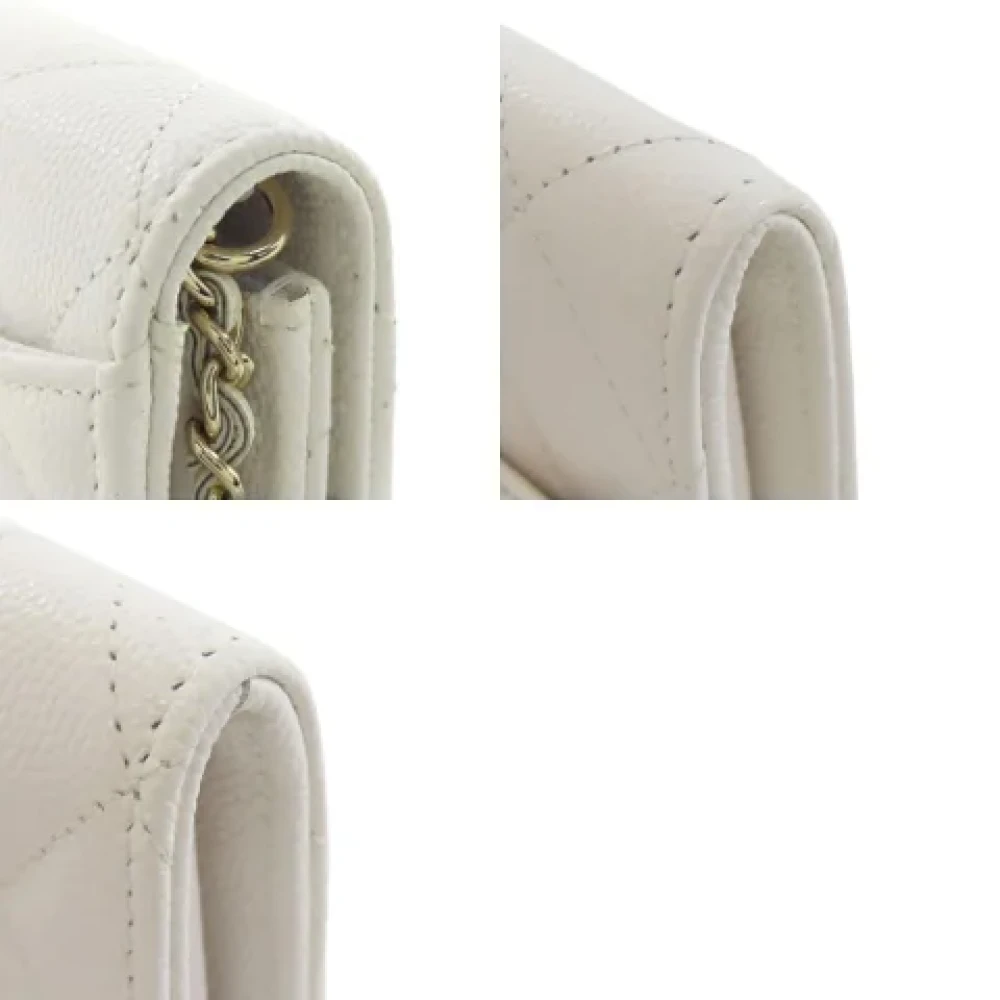 Chanel Vintage Pre-owned Leather wallets White Dames