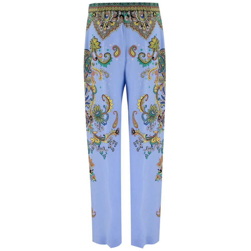 ETRO Zijden Palazzo Broek met Paisley Print Multicolor Dames