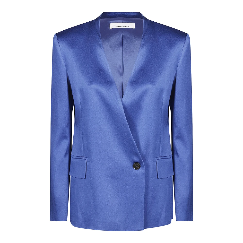 Liviana Conti Klassieke Blazer voor Formele en Casual Looks Blue Dames