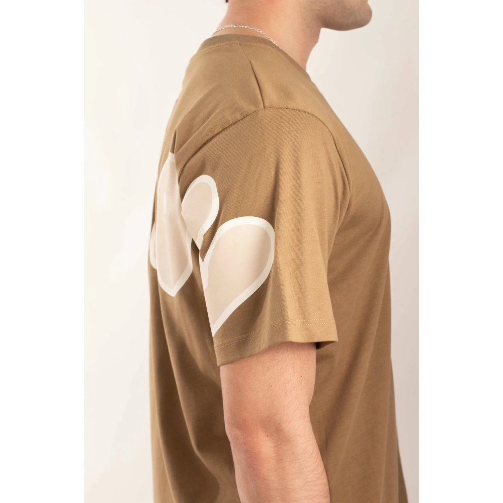 Barrow Achter Logo Tee Klassieke Stijl Brown Heren