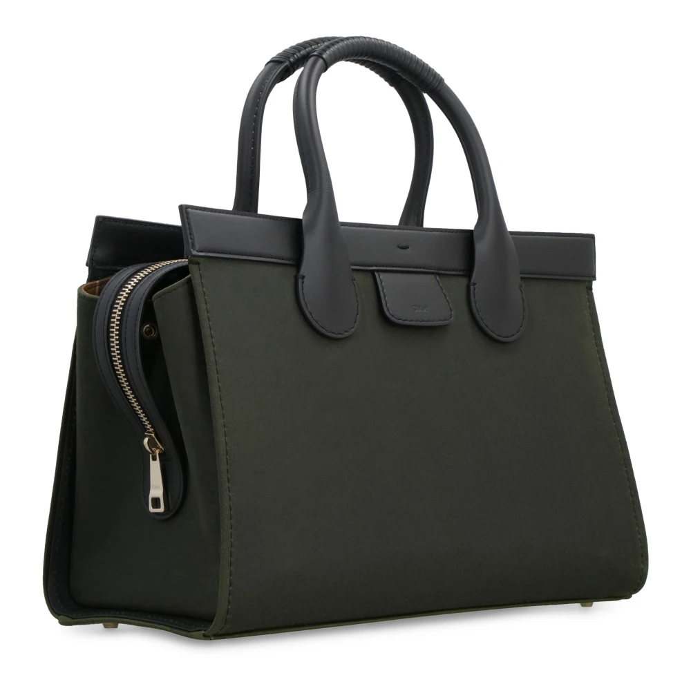 Chloé Edith Canvas Tote Tas Green Dames