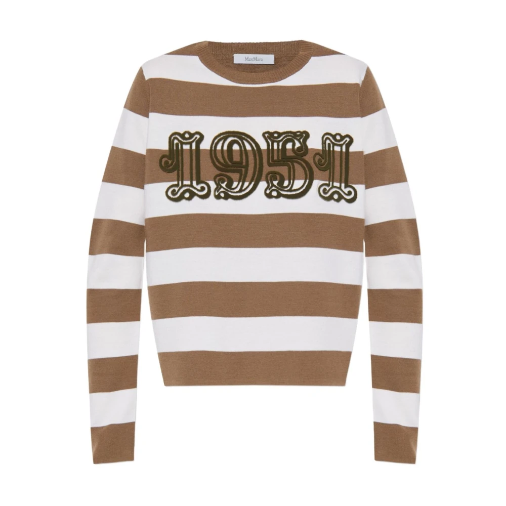 Max Mara Multicolor Viterbo Round-Neck Knitwear - Female - Round-Neck Knitwear - S - Knitwear