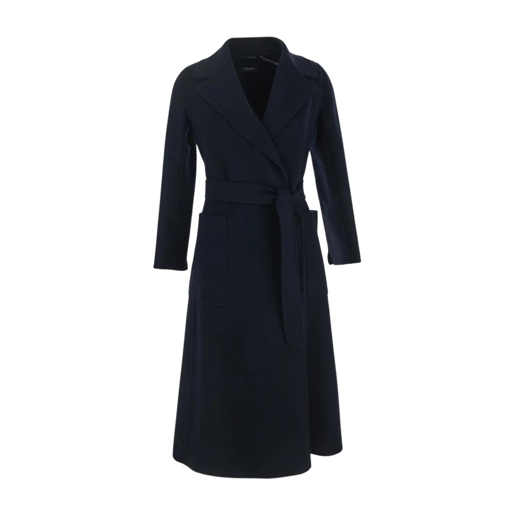 Max Mara Wollen Jas Paolore Black Dames