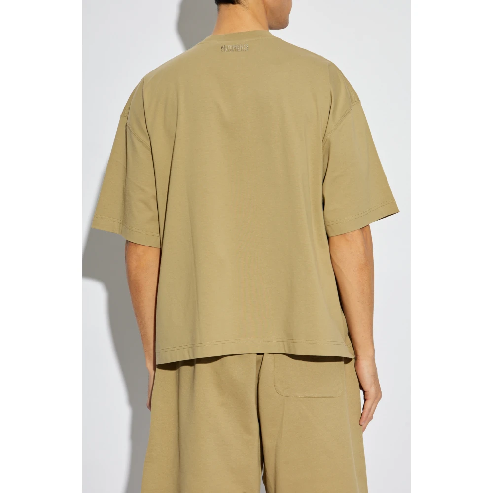Vetements T-shirt met print Green Heren