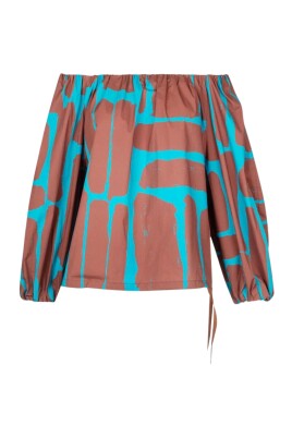 poplin-boatneck-blouse-with-elastic-and-ruching