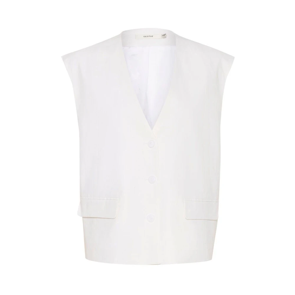 Gestuz - Jackets > Vests - White - Gestuz - Modalova