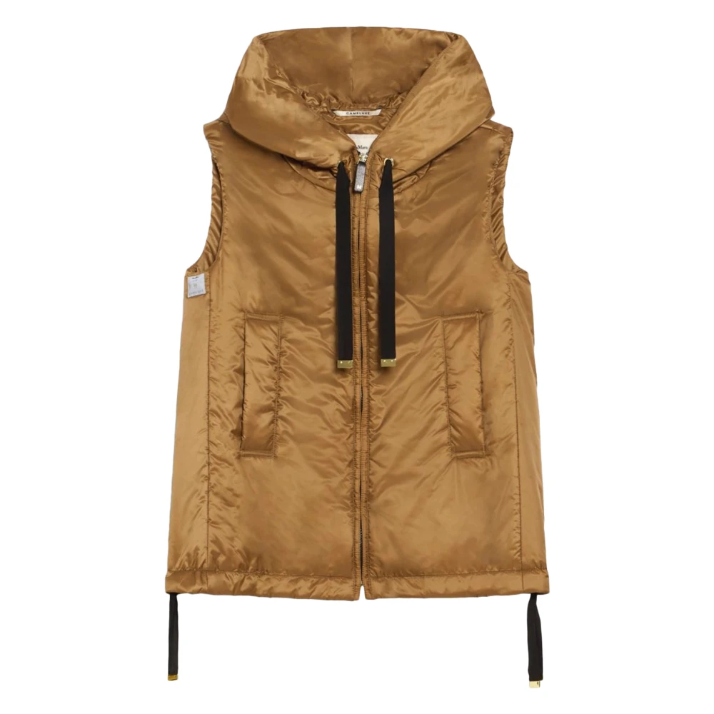 Max Mara Beige Waistcoats, Female, S, Greengo Imbottito Smanicato