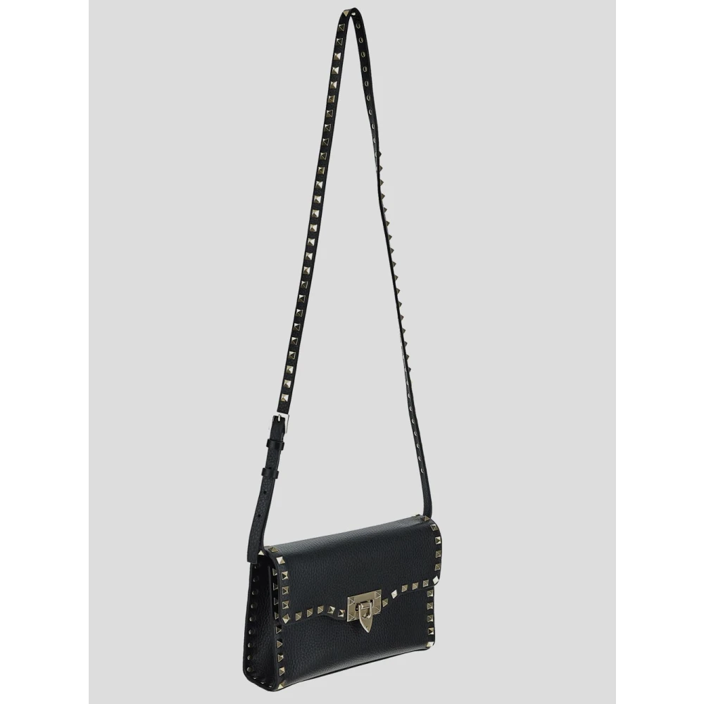 Valentino Garavani Studded Leren Tas Black Dames