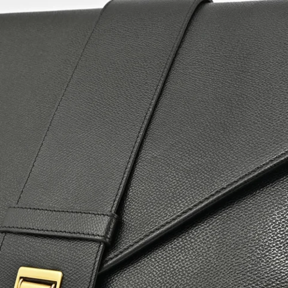 Yves Saint Laurent Vintage Pre-owned Leather clutches Black Dames