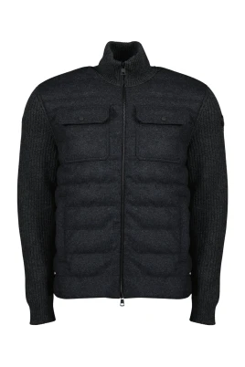 Quilted Zipper Cardigan
