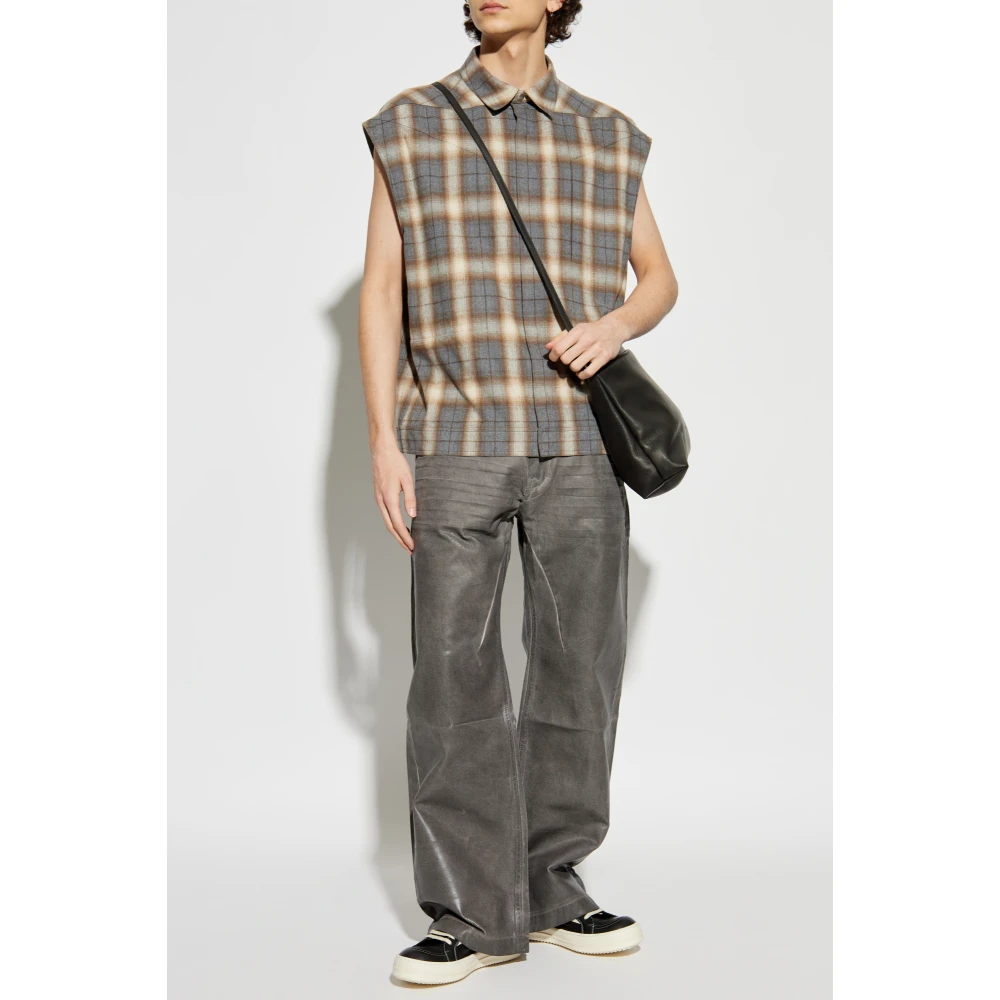 Rick Owens Geth Denim Jeans Gray Heren