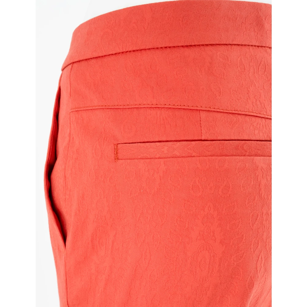 ETRO Hoge Taille Wijde Broek Red Dames