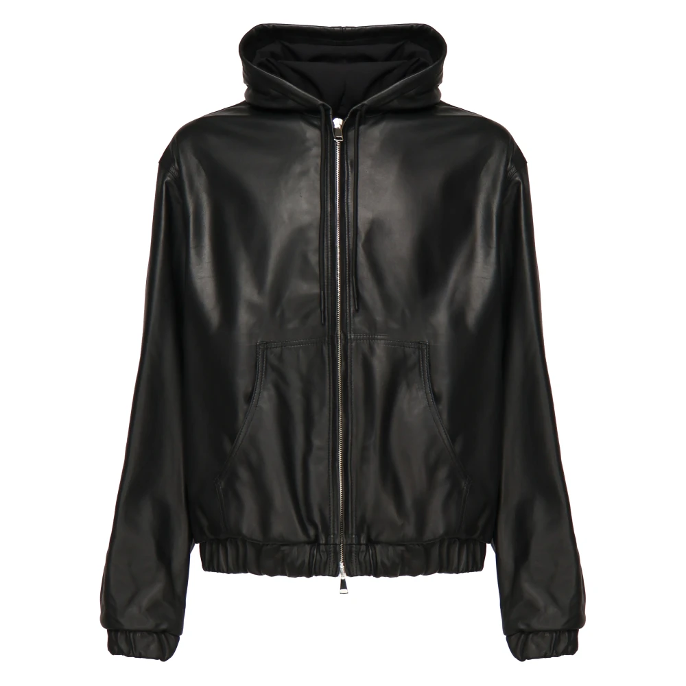 Giuliano Galiano Zwarte Nappa Bomberjas Black Heren