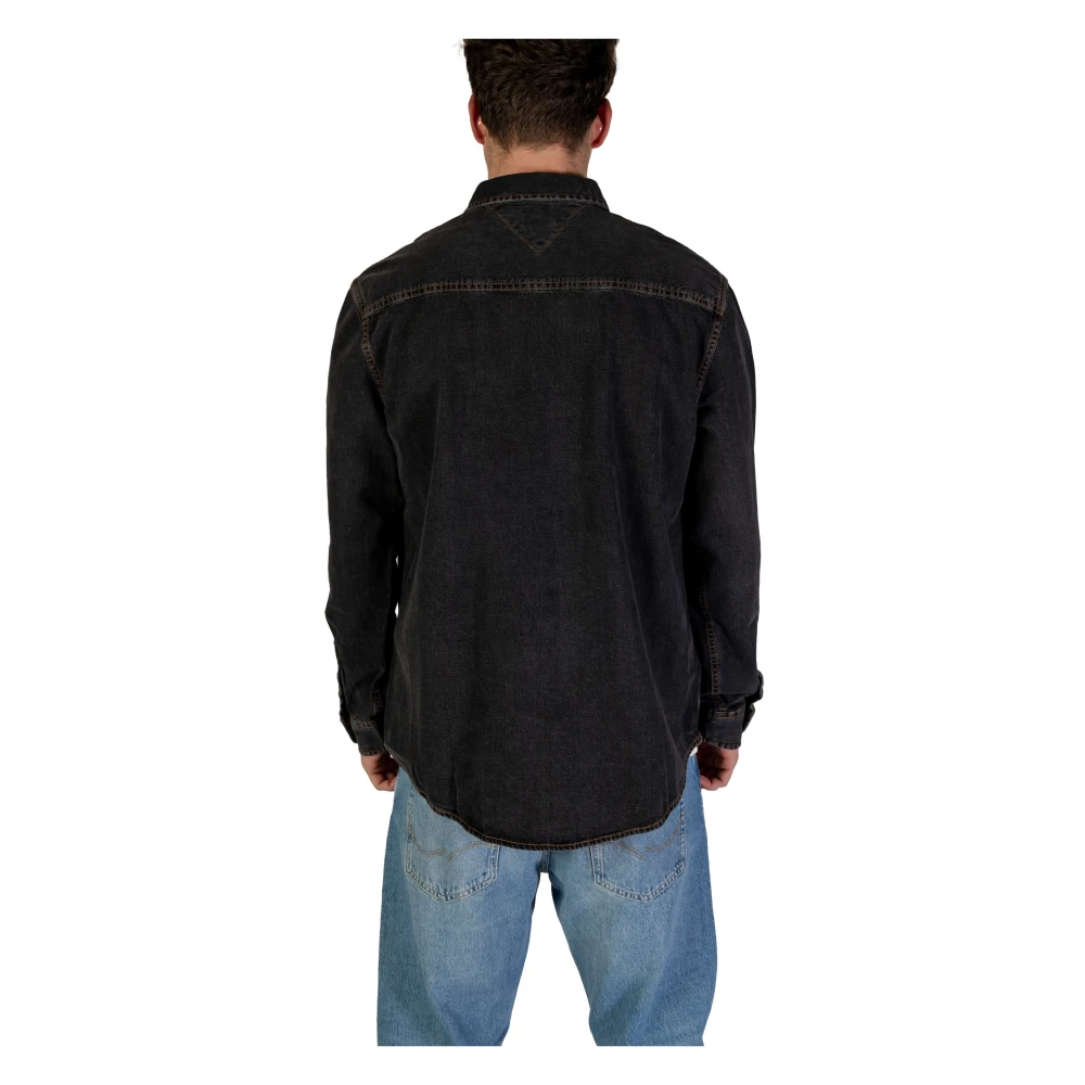 Tommy Jeans Lange mouwen shirt Lente Zomer Collectie Black Heren