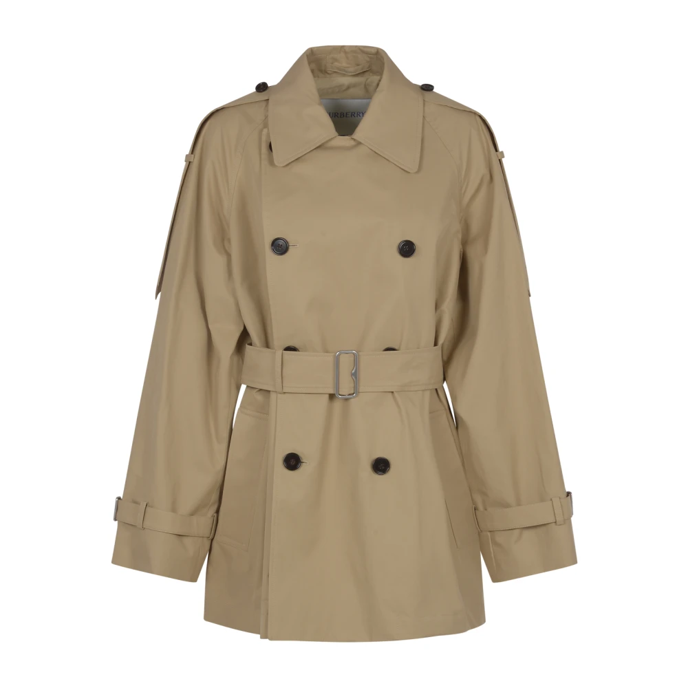 Burberry Regenbestendige Katoenen Trenchcoat Beige Dames