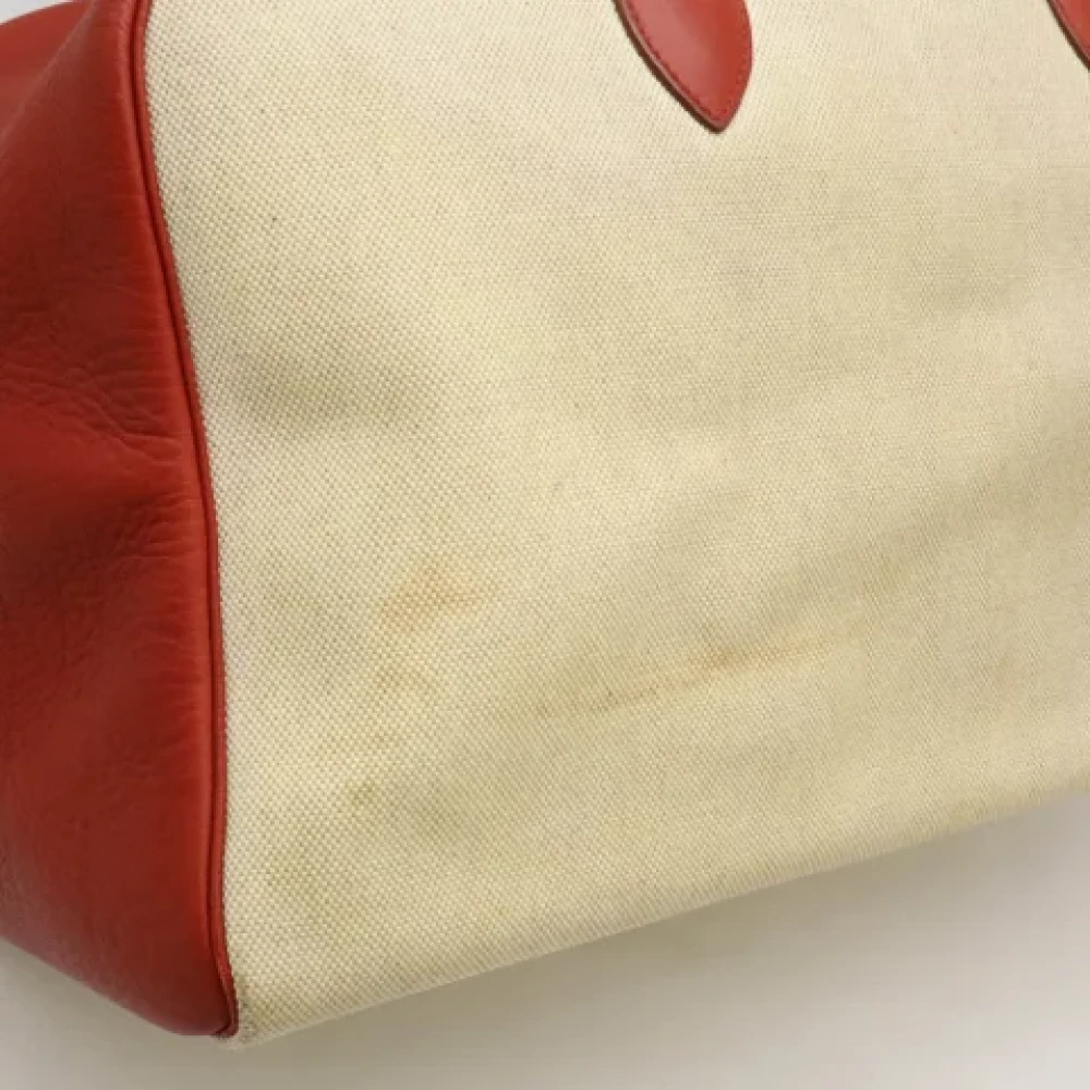 Hermès Vintage Pre-owned Leather travel-bags Beige Dames