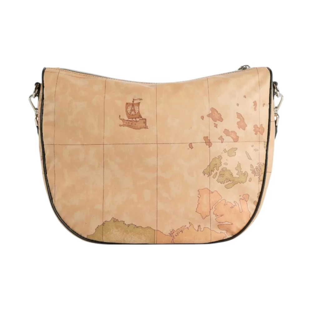 Alviero Martini 1a Classe Geo Classic Schoudertas voor vrouwen Beige Dames