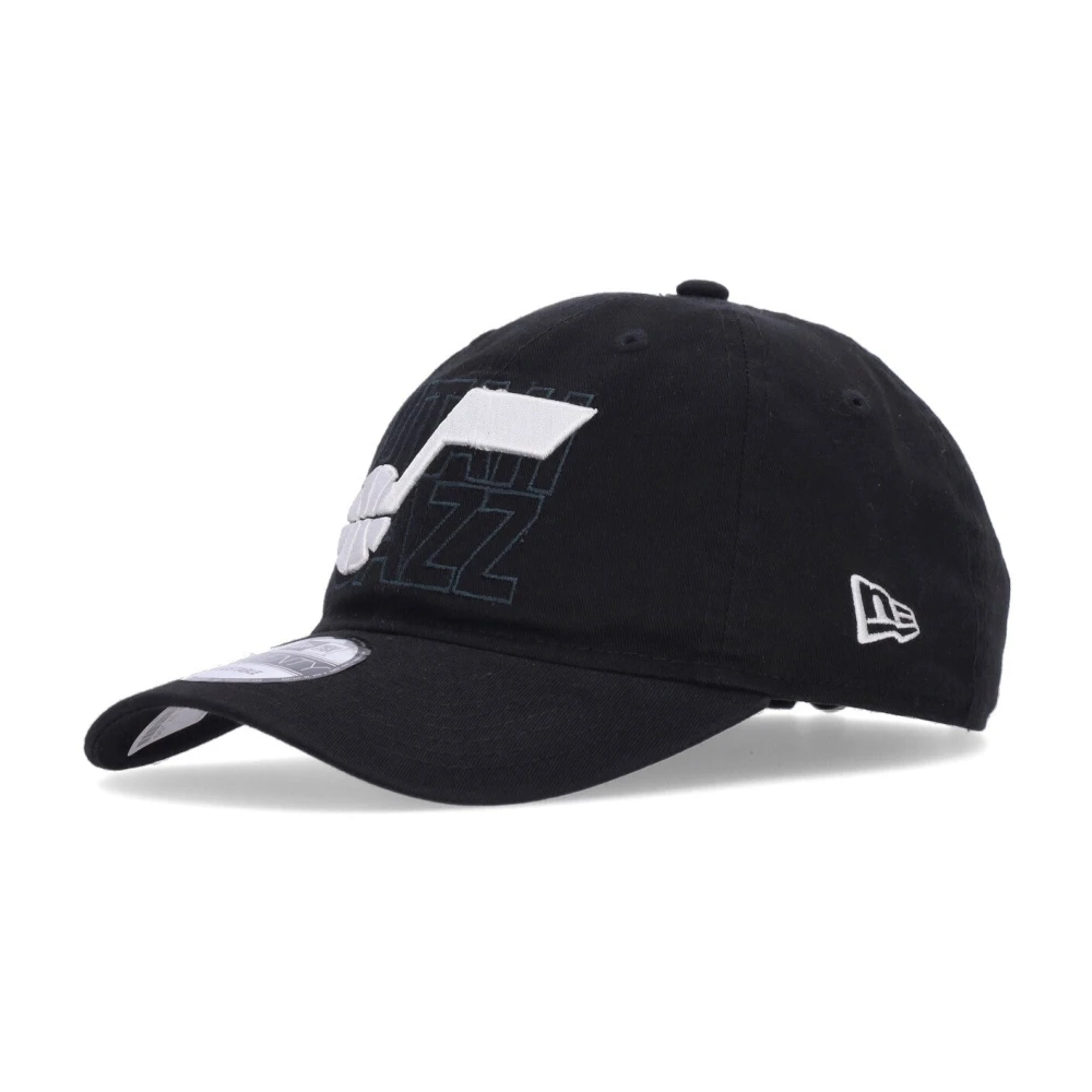 New Era Men's Black Utah Jazz Curved Visor Cap Nba Draft