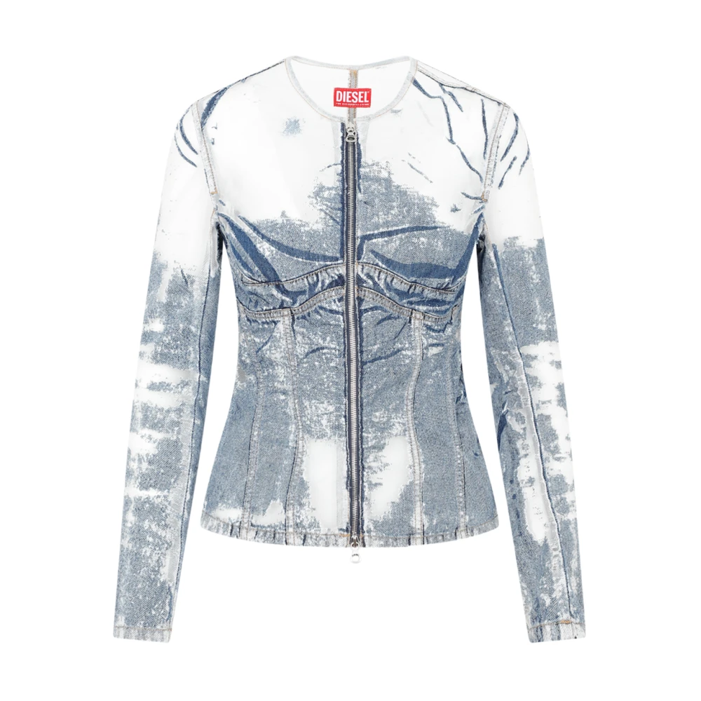 Diesel Blauwe Denim Jack Aw23 Multicolor Dames