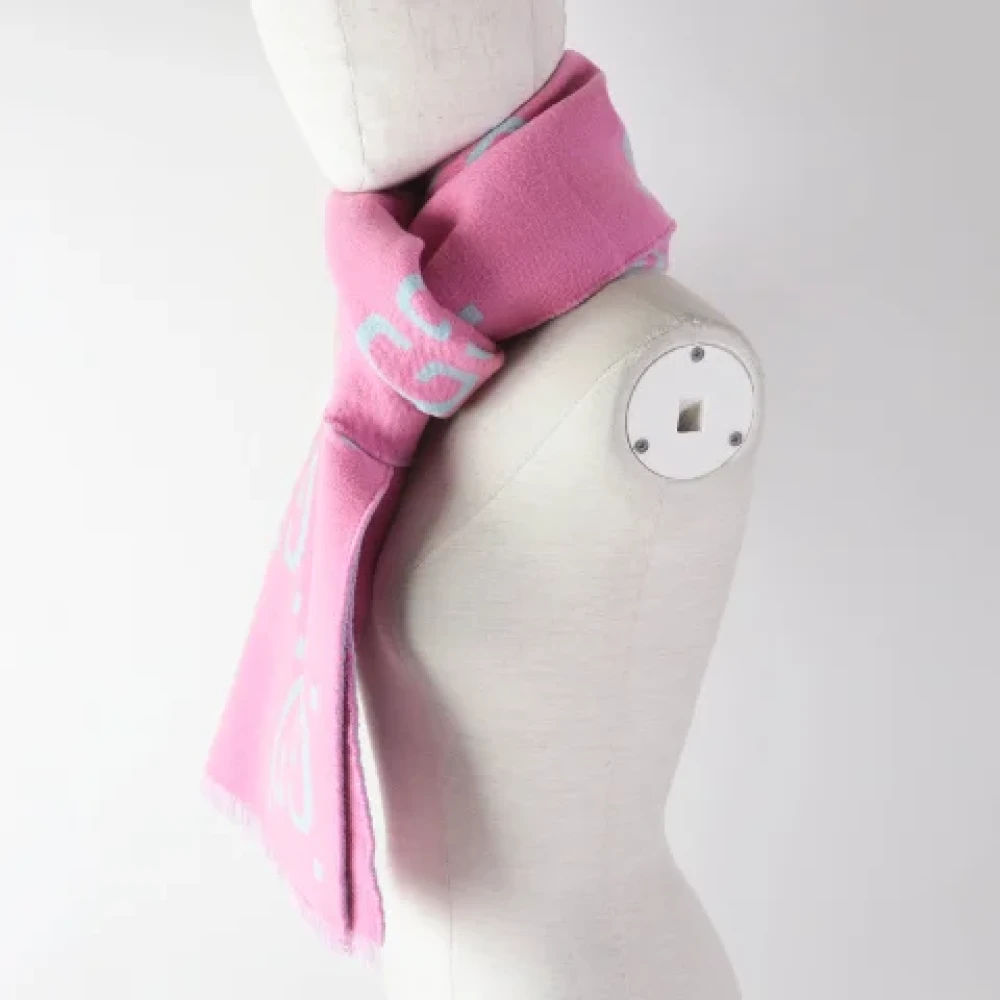 Gucci Vintage Pre-owned Canvas scarves Pink Dames