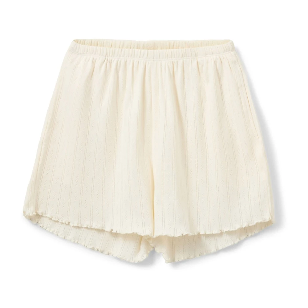 Sofie Schnoor White Off Elastic Waist Shorts - Female - Short Shorts - S - Shorts