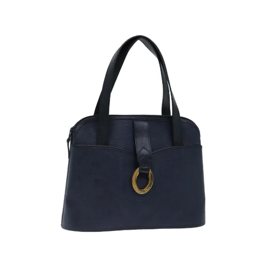 Dior Vintage Pre-owned Canvas handbags Blue Dames