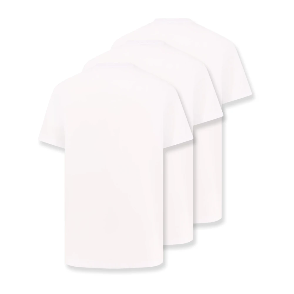 Moncler Biologisch Katoenen Logo Patch T-shirt White Heren