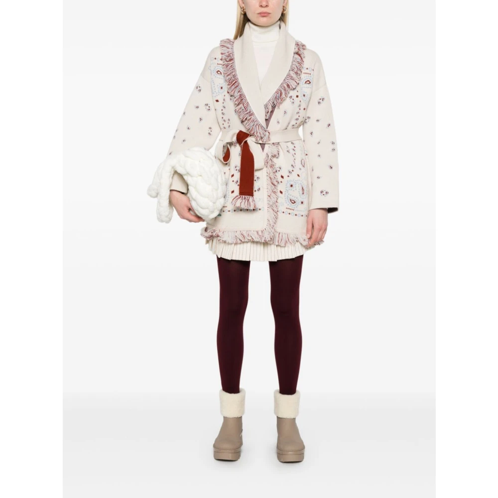 Alanui Beige Bandana Patroon Vest Beige Dames
