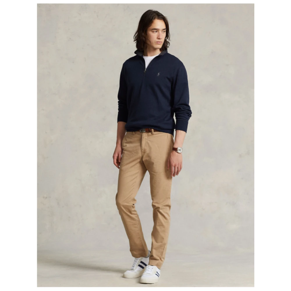 Polo Ralph Lauren Chique en Casual Demi-Zip Katoenmix Trui Blue Heren