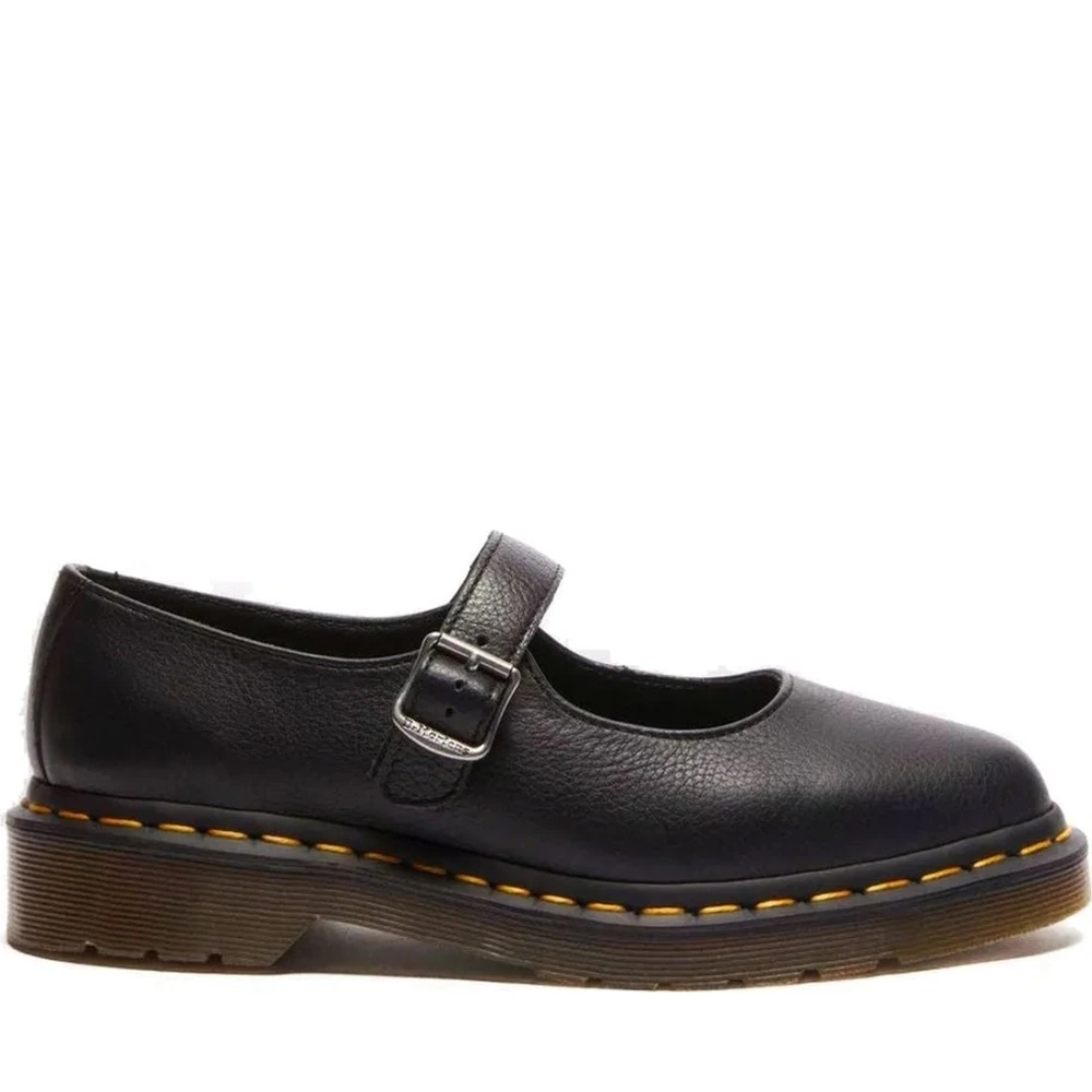 Dr. Martens , Ballerina Shoes, Female, Black, 8 Uk, Elphie Virginia Leather Mary Jane Shoes