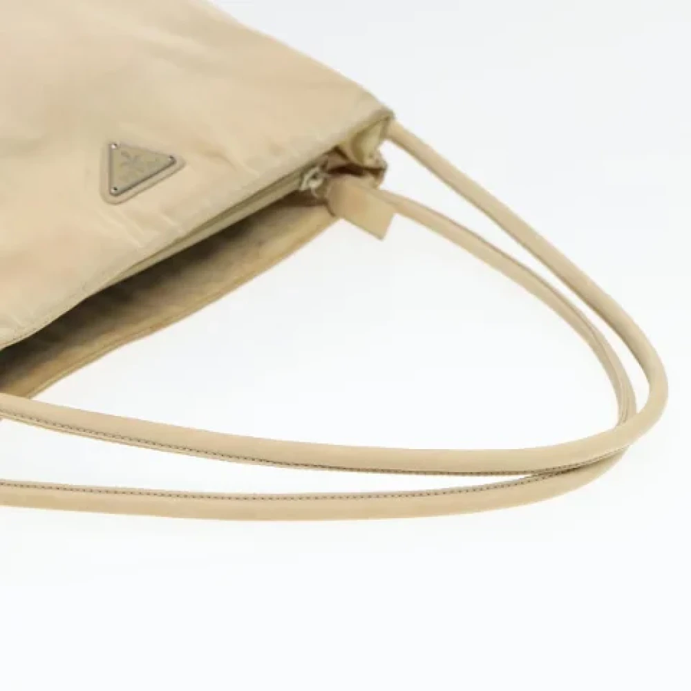 Prada Vintage Pre-owned Nylon prada-bags Beige Dames